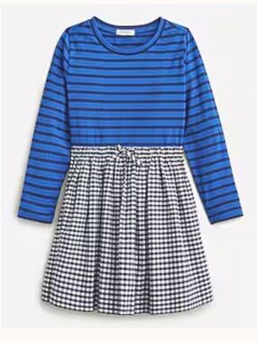Crewcuts Mixed Media Long Sleeve Dress Size 8